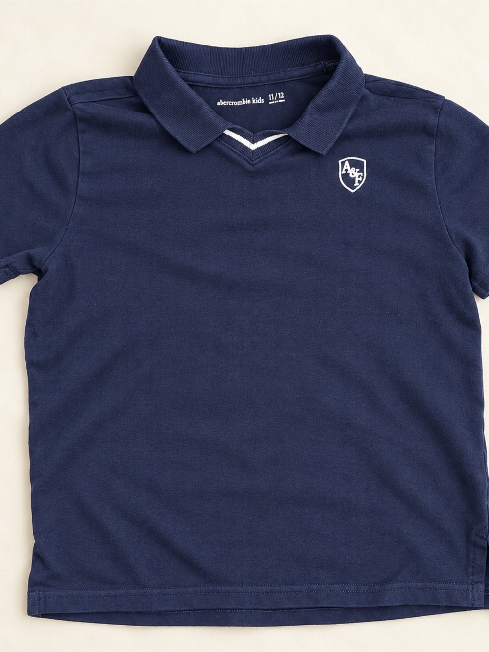 abercrombie kids Navy Blue Polo with White Trim